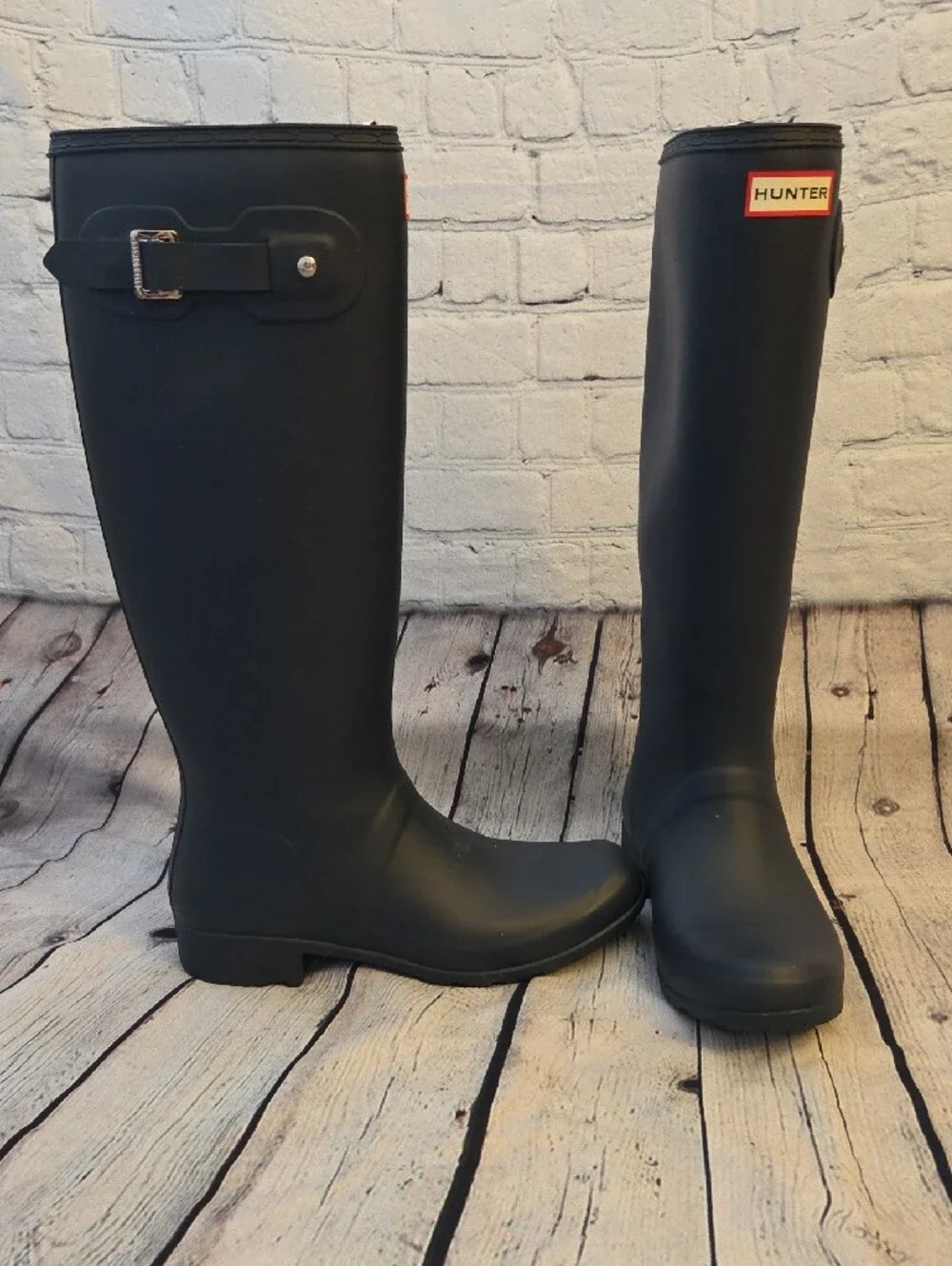 Hunter Original Tour Tall Rain Boots Navy Size 9